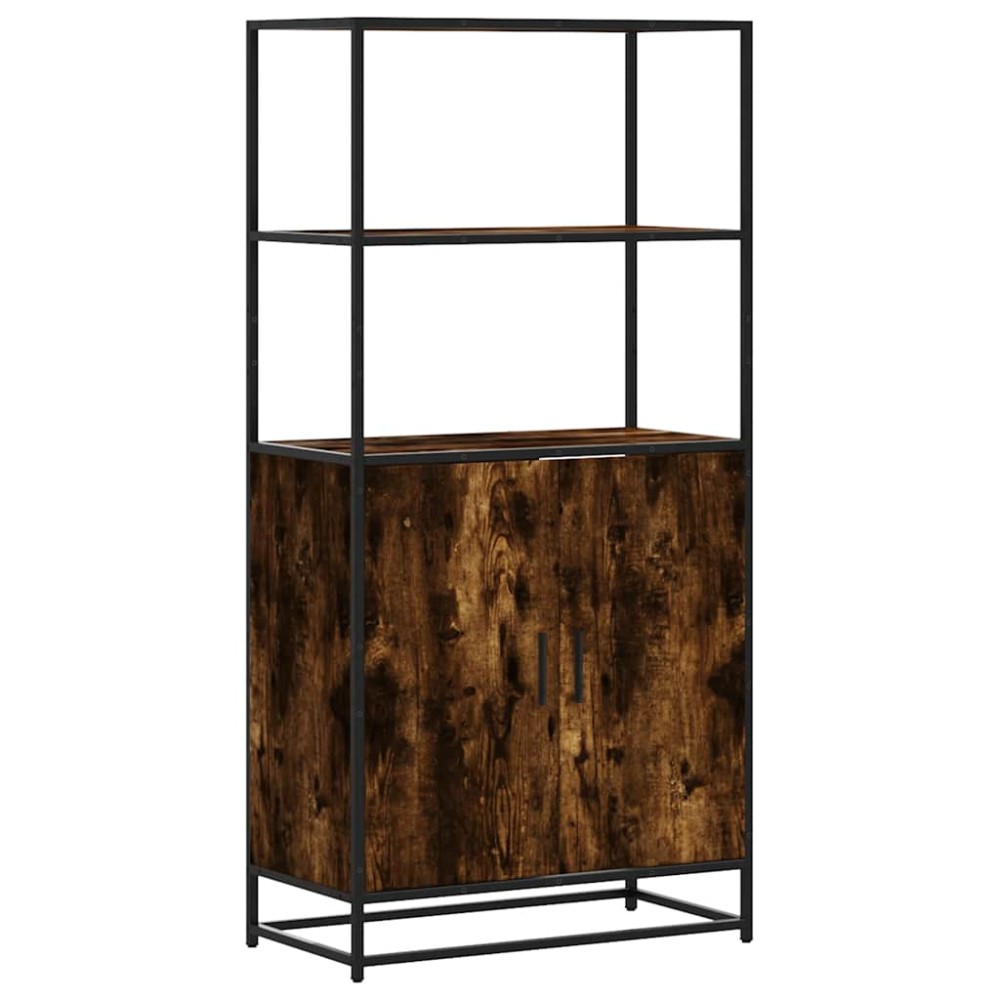 vidaXL Dulapuru stejar afumat 68x35x139 cm lemn și metal prelucrat