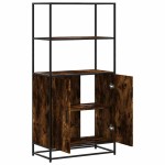 vidaXL Dulapuru stejar afumat 68x35x139 cm lemn și metal prelucrat vidaXL Dulapuru stejar afumat 68x35x139 cm lemn și metal prelucrat