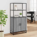 vidaXL Dulap nalt gri Sonoma 68x35x139 cm lemn prelucrat