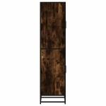 vidaXL Dulapuru stejar afumat 35,5x35x139 cm lemn și metal prelucrat vidaXL Dulapuru stejar afumat 35,5x35x139 cm lemn și metal prelucrat
