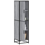 vidaXL Dulap nalt gri Sonoma 35,5x35x139 cm lemn prelucrat