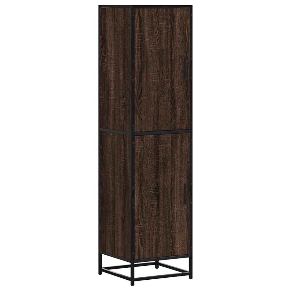 vidaXL Dulapuru stejar maro 35,5x35x139 cm lemn și metal prelucrat