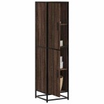 vidaXL Dulapuru stejar maro 35,5x35x139 cm lemn și metal prelucrat vidaXL Dulapuru stejar maro 35,5x35x139 cm lemn și metal prelucrat