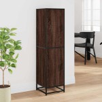 vidaXL Dulapuru stejar maro 35,5x35x139 cm lemn și metal prelucrat vidaXL Dulapuru stejar maro 35,5x35x139 cm lemn și metal prelucrat