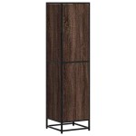 vidaXL Dulapuru stejar maro 35,5x35x139 cm lemn și metal prelucrat vidaXL Dulapuru stejar maro 35,5x35x139 cm lemn și metal prelucrat