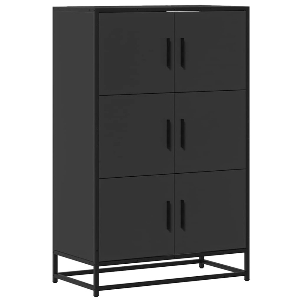 vidaXL Dulapuru negru 68x35x106,5 cm lemn și metal prelucrat