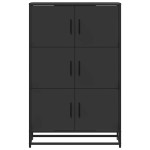 vidaXL Dulapuru negru 68x35x106,5 cm lemn și metal prelucrat vidaXL Dulapuru negru 68x35x106,5 cm lemn și metal prelucrat