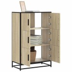 vidaXL Dulapuru Stejar Sonoma 68x35x106,5 cm lemn și metal prelucrat vidaXL Dulapuru Stejar Sonoma 68x35x106,5 cm lemn și metal prelucrat
