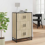 vidaXL Dulapuru Stejar Sonoma 68x35x106,5 cm lemn și metal prelucrat vidaXL Dulapuru Stejar Sonoma 68x35x106,5 cm lemn și metal prelucrat