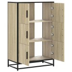 vidaXL Dulapuru Stejar Sonoma 68x35x106,5 cm lemn și metal prelucrat vidaXL Dulapuru Stejar Sonoma 68x35x106,5 cm lemn și metal prelucrat