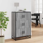 vidaXL Dulap nalt gri Sonoma 68x35x106,5 cm lemn prelucrat