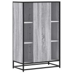 vidaXL Dulap nalt gri Sonoma 68x35x106,5 cm lemn prelucrat