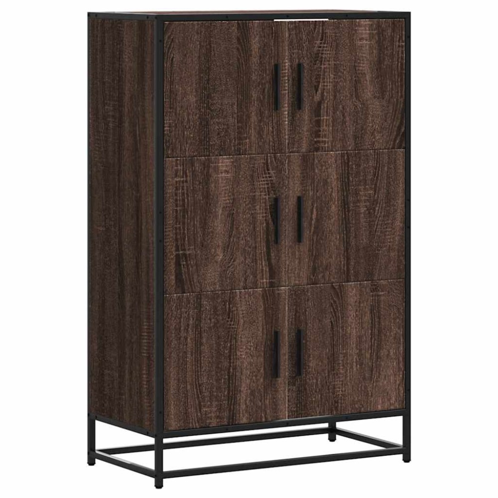 vidaXL Dulapuru stejar maro 68x35x106,5 cm lemn și metal prelucrat