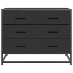 vidaXL Dulap cu sertare, negru, 70x41x56 cm, lemn compozit vidaXL Dulap cu sertare, negru, 70x41x56 cm, lemn compozit