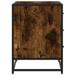 vidaXL Dulap cu sertar, stejar fumuriu,70x41x56 cm, lemn prelucrat