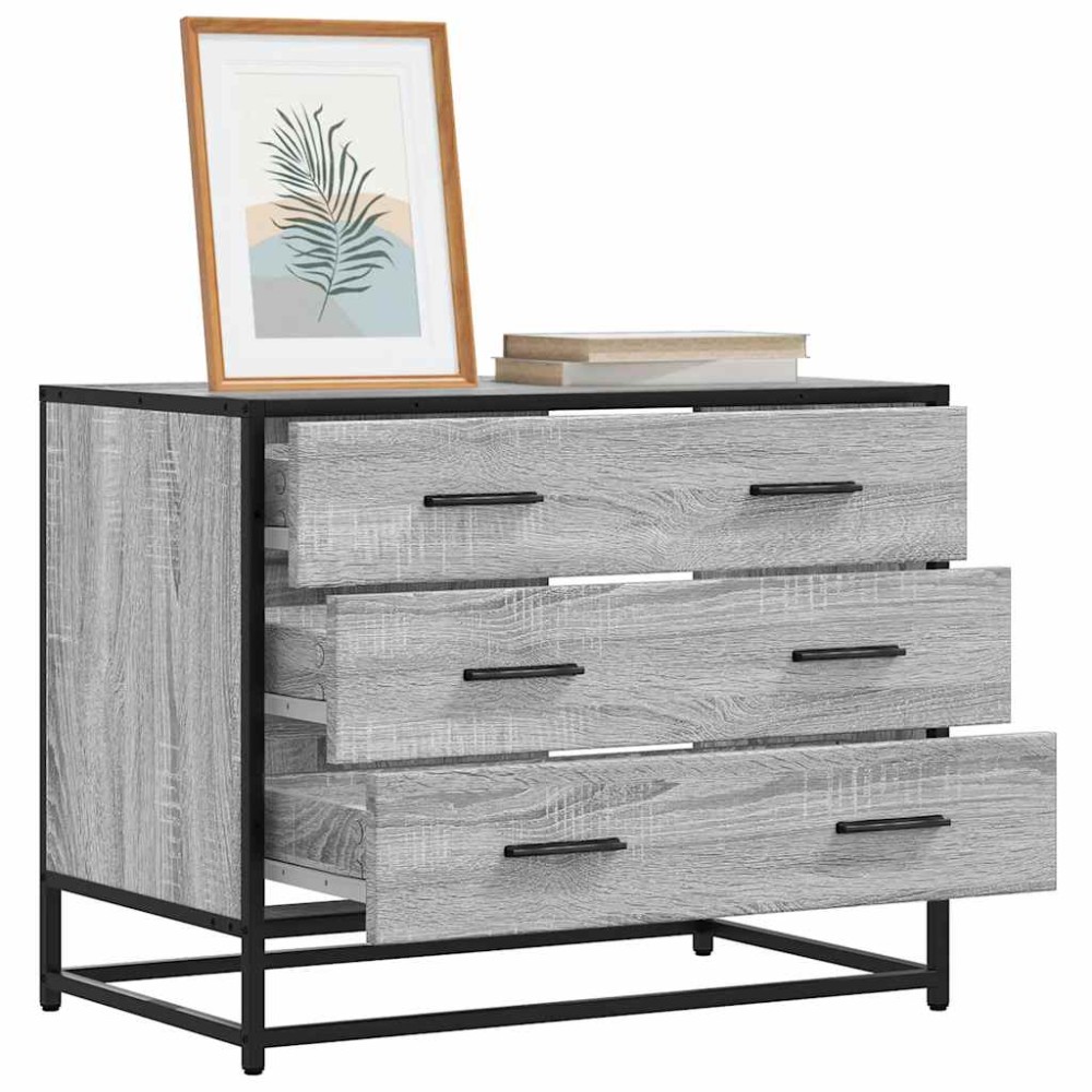 vidaXL Dulap cu sertar, gri sonoma, 70x41x56 cm, lemn prelucrat
