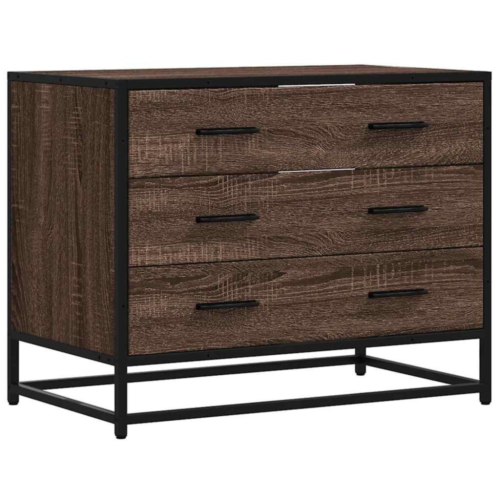 vidaXL Dulap cu sertar, stejar maro, 70x41x56 cm, lemn prelucrat