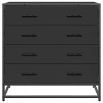 vidaXL Dulap cu sertare, negru, 70x41x70 cm, lemn compozit vidaXL Dulap cu sertare, negru, 70x41x70 cm, lemn compozit