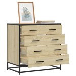 vidaXL Dulap cu sertare, stejar sonoma, 70x41x70 cm, lemn compozit vidaXL Dulap cu sertare, stejar sonoma, 70x41x70 cm, lemn compozit