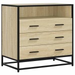 vidaXL Dulap cu sertare, stejar sonoma, 70x41x70 cm, lemn compozit vidaXL Dulap cu sertare, stejar sonoma, 70x41x70 cm, lemn compozit
