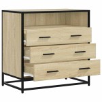 vidaXL Dulap cu sertare, stejar sonoma, 70x41x70 cm, lemn compozit vidaXL Dulap cu sertare, stejar sonoma, 70x41x70 cm, lemn compozit