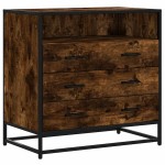 vidaXL Dulap cu sertar, stejar fumuriu, 70x41x70 cm, lemn prelucrat vidaXL Dulap cu sertar, stejar fumuriu, 70x41x70 cm, lemn prelucrat