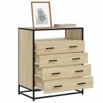 vidaXL Dulap cu sertare, stejar sonoma, 70x41x83,5 cm, lemn prelucrat vidaXL Dulap cu sertare, stejar sonoma, 70x41x83,5 cm, lemn prelucrat