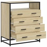 vidaXL Dulap cu sertare, stejar sonoma, 70x41x83,5 cm, lemn prelucrat vidaXL Dulap cu sertare, stejar sonoma, 70x41x83,5 cm, lemn prelucrat