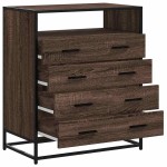 vidaXL Dulap cu sertar, stejar maro, 70x41x83,5 cm, lemn prelucrat vidaXL Dulap cu sertar, stejar maro, 70x41x83,5 cm, lemn prelucrat