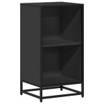 vidaXL Bibliotecă, negru, 40x35x76 cm, lemn prelucrat