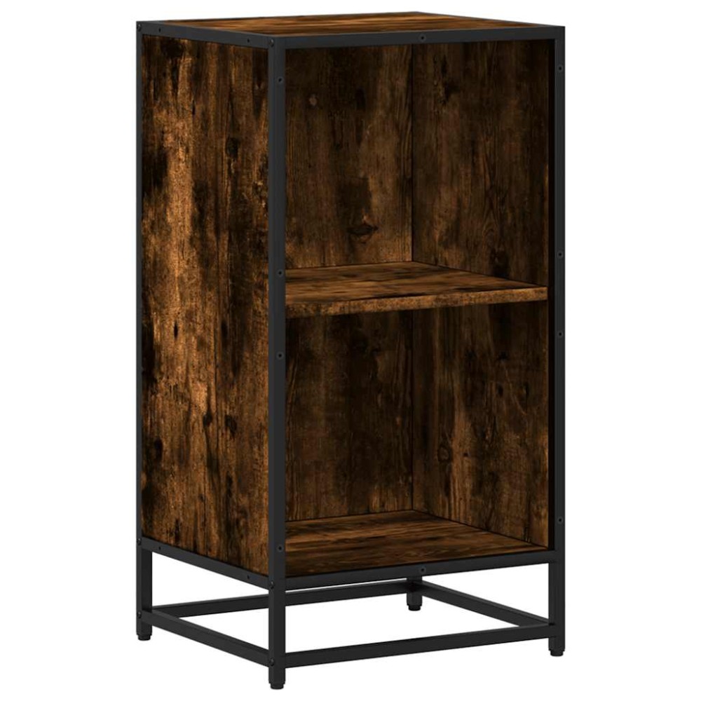 vidaXL Bibliotecă, stejar fumuriu, 40x35x76 cm, lemn prelucrat