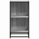 vidaXL Bibliotecă, gri sonoma, 40x35x76 cm, lemn prelucrat