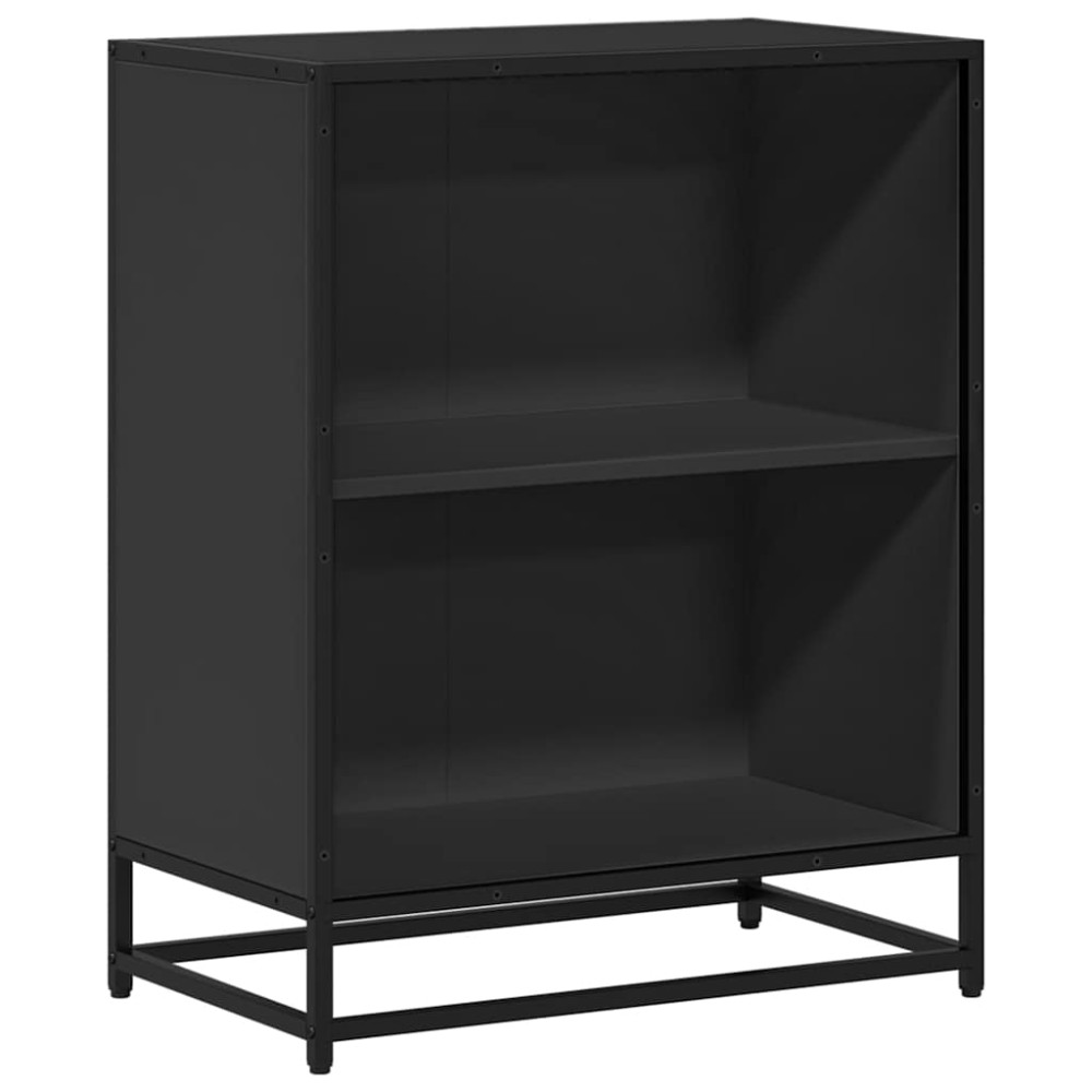 vidaXL Dulap cu cărți negru 60x35x76 cm lemn prelucrat