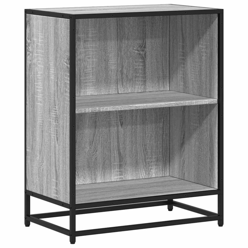 vidaXL Bibliotecă, gri sonoma, 60x35x76 cm, lemn prelucrat