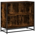 vidaXL Bibliotecă, stejar fumuriu, 80,5x35x76 cm, lemn prelucrat