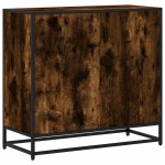 vidaXL Bibliotecă, stejar fumuriu, 80,5x35x76 cm, lemn prelucrat