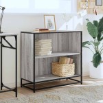 vidaXL Bibliotecă, gri sonoma, 80,5x35x76 cm, lemn prelucrat vidaXL Bibliotecă, gri sonoma, 80,5x35x76 cm, lemn prelucrat