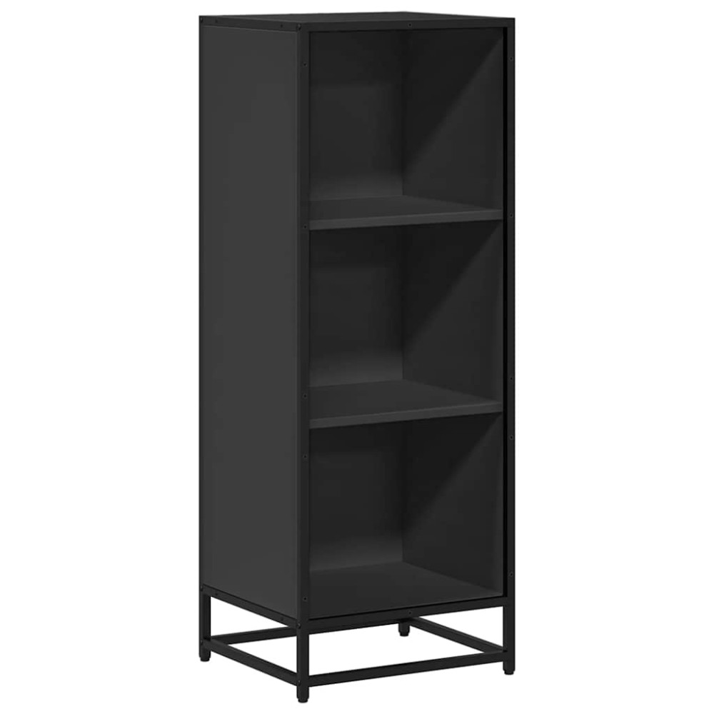 vidaXL Dulap cu cărți negru 40x35x107,5 cm lemn prelucrat