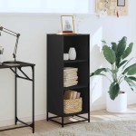 vidaXL Dulap cu cărți negru 40x35x107,5 cm lemn prelucrat vidaXL Dulap cu cărți negru 40x35x107,5 cm lemn prelucrat