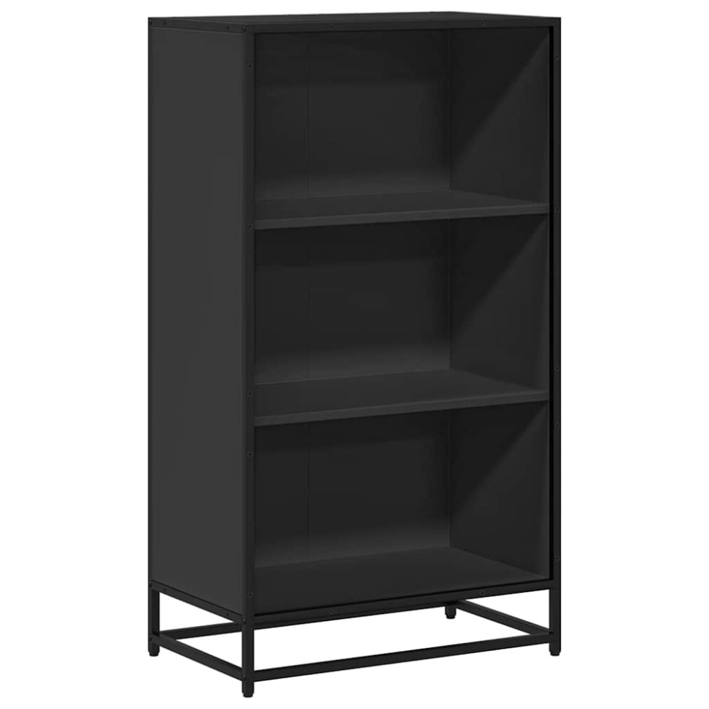 vidaXL Dulap cu cărți negru 60x35x107,5 cm lemn prelucrat
