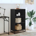 vidaXL Dulap cu cărți negru 60x35x107,5 cm lemn prelucrat vidaXL Dulap cu cărți negru 60x35x107,5 cm lemn prelucrat
