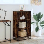 vidaXL Bibliotecă, stejar fumuriu, 60x35x107,5 cm, lemn prelucrat vidaXL Bibliotecă, stejar fumuriu, 60x35x107,5 cm, lemn prelucrat