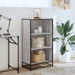 vidaXL Bibliotecă, gri sonoma, 60x35x107,5 cm, lemn prelucrat vidaXL Bibliotecă, gri sonoma, 60x35x107,5 cm, lemn prelucrat