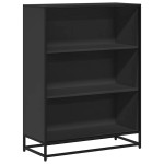 vidaXL Bibliotecă, negru, 80,5x35x107,5 cm, lemn prelucrat vidaXL Bibliotecă, negru, 80,5x35x107,5 cm, lemn prelucrat