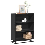 vidaXL Bibliotecă, negru, 80,5x35x107,5 cm, lemn prelucrat vidaXL Bibliotecă, negru, 80,5x35x107,5 cm, lemn prelucrat