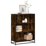 vidaXL Bibliotecă, stejar fumuriu, 80,5x35x107,5 cm, lemn prelucrat vidaXL Bibliotecă, stejar fumuriu, 80,5x35x107,5 cm, lemn prelucrat