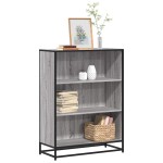 vidaXL Bibliotecă, gri sonoma, 80,5x35x107,5 cm, lemn prelucrat vidaXL Bibliotecă, gri sonoma, 80,5x35x107,5 cm, lemn prelucrat