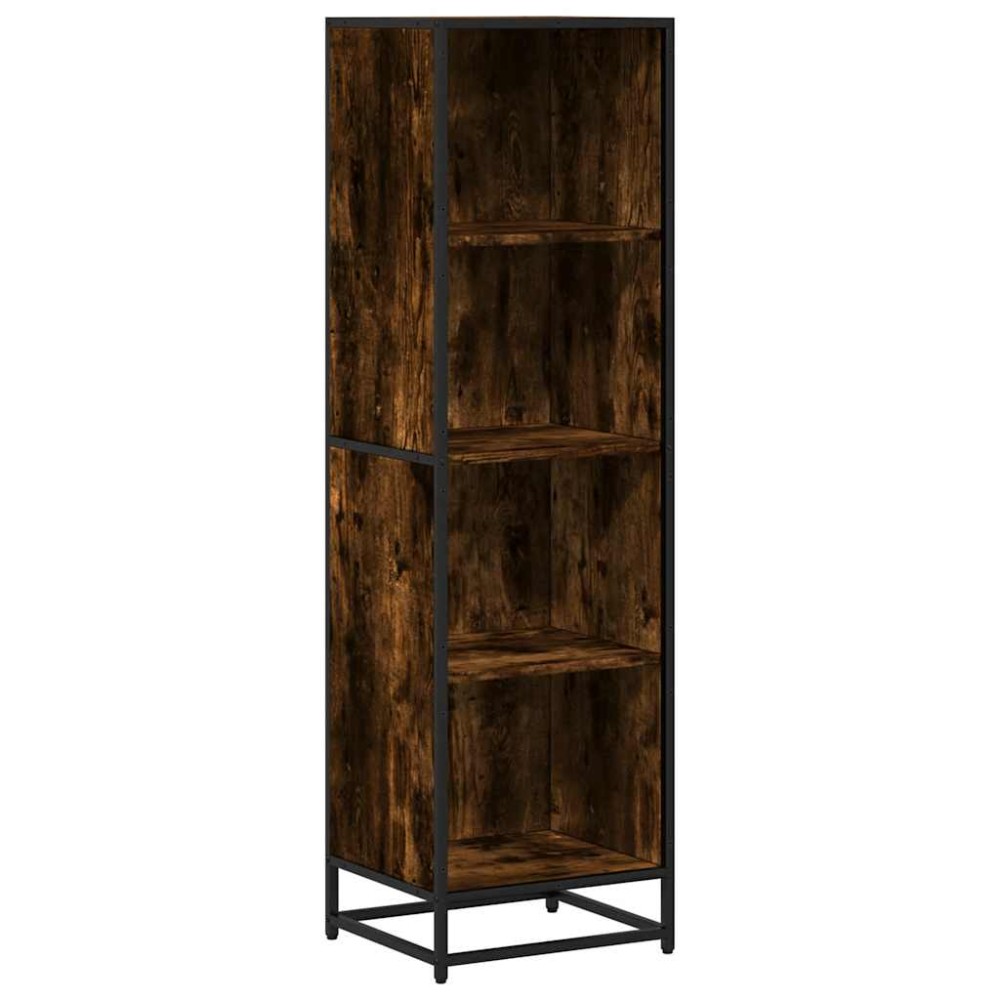 vidaXL Bibliotecă, stejar fumuriu, 40x35x139 cm, lemn prelucrat