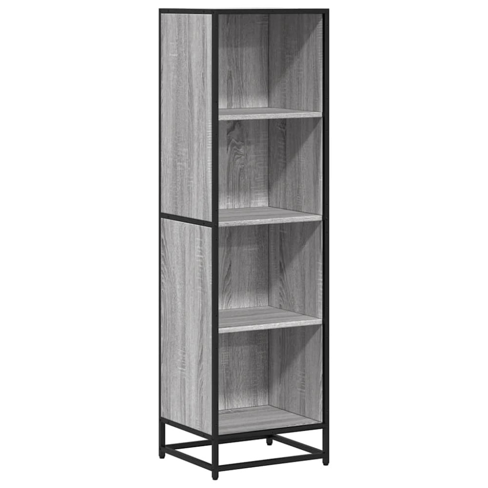 vidaXL Bibliotecă, gri sonoma, 40x35x139 cm, lemn prelucrat