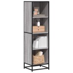 vidaXL Bibliotecă, gri sonoma, 40x35x139 cm, lemn prelucrat vidaXL Bibliotecă, gri sonoma, 40x35x139 cm, lemn prelucrat